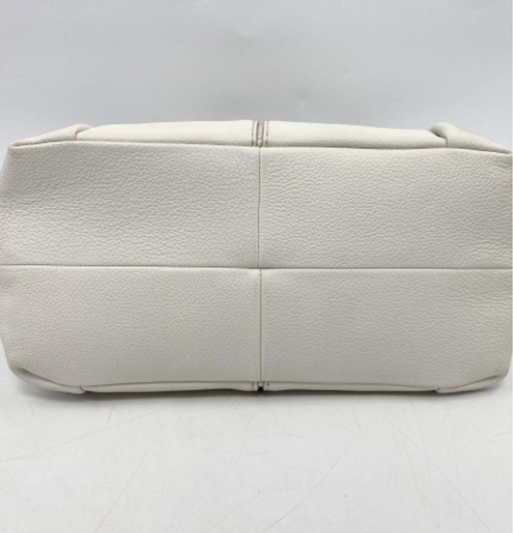 TOD’Sトッズシャツバッグホワイトレザートートバッグ