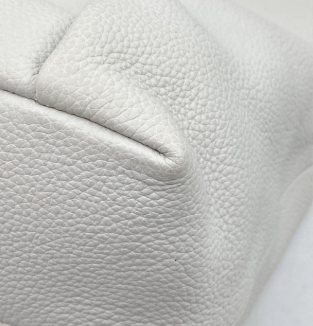 TOD’Sトッズシャツバッグホワイトレザートートバッグ