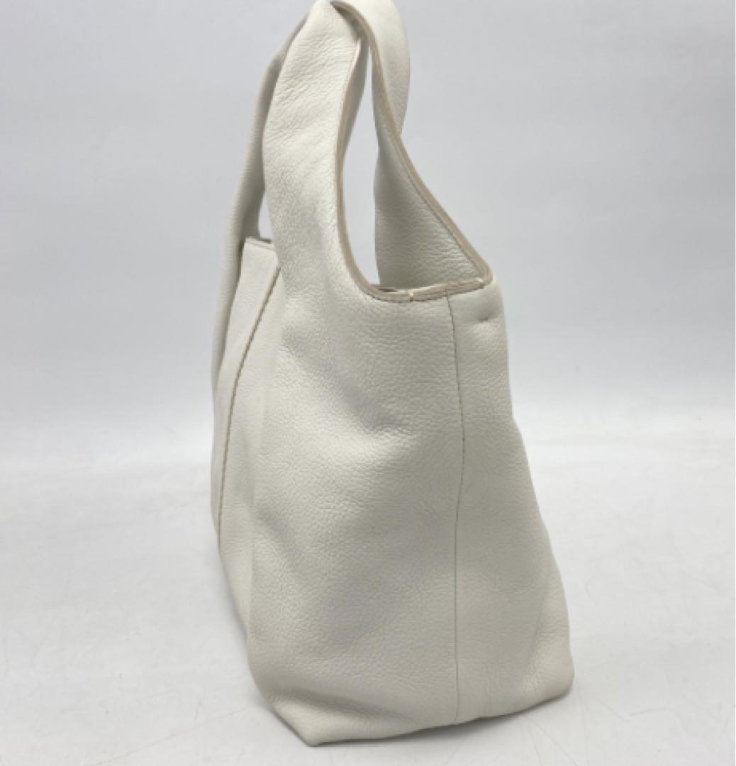 TOD’Sトッズシャツバッグホワイトレザートートバッグ