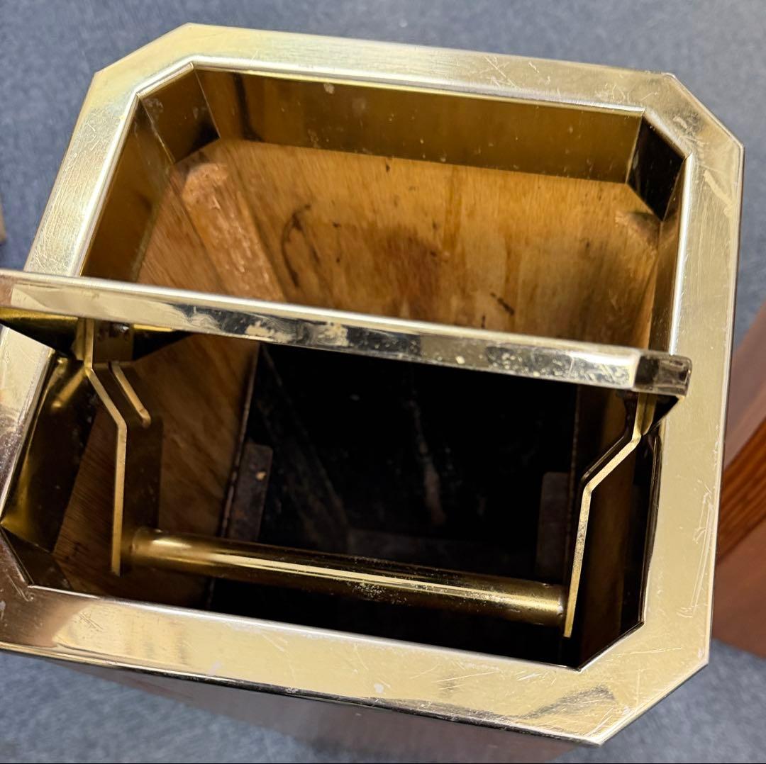 ホテル　旅館　木製灰皿&木製ゴミ箱 スタンドタイプ