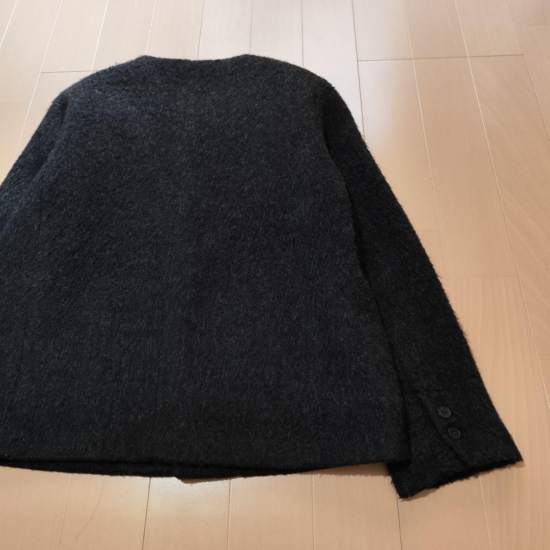 FEKETE ノーカラーウールシャギージャケット ブラック M