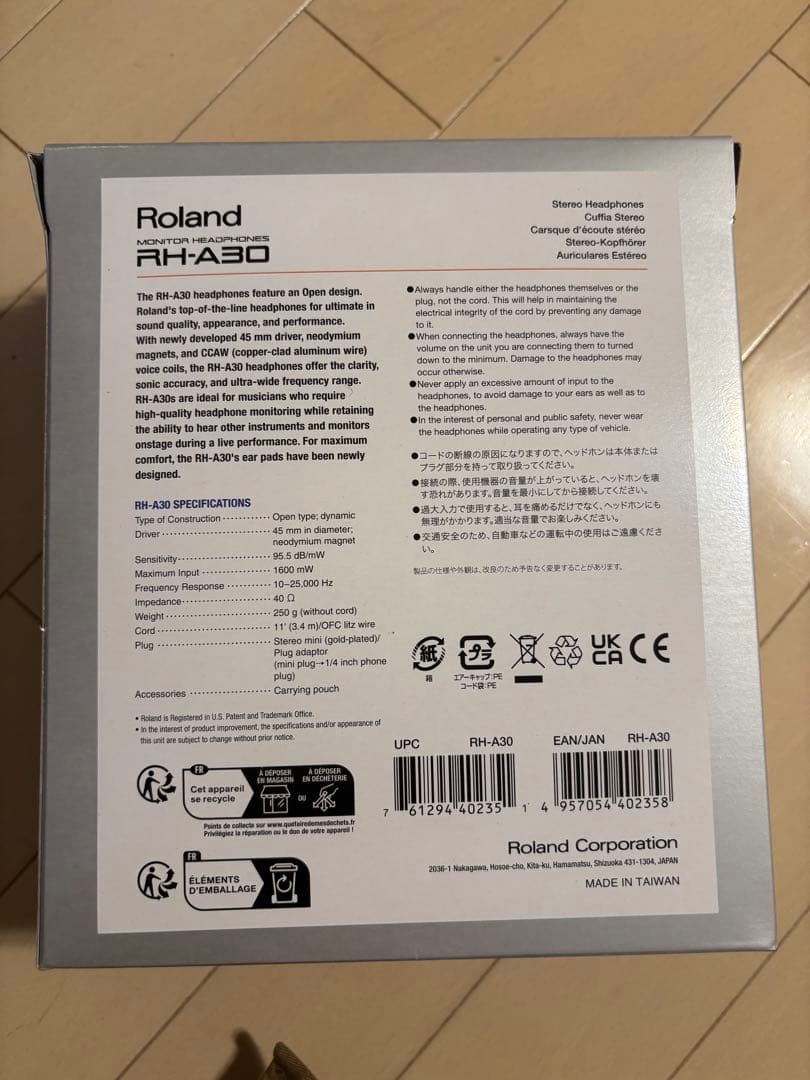 【新品未使用】Roland RH-A30 ローランド　ヘッドフォン