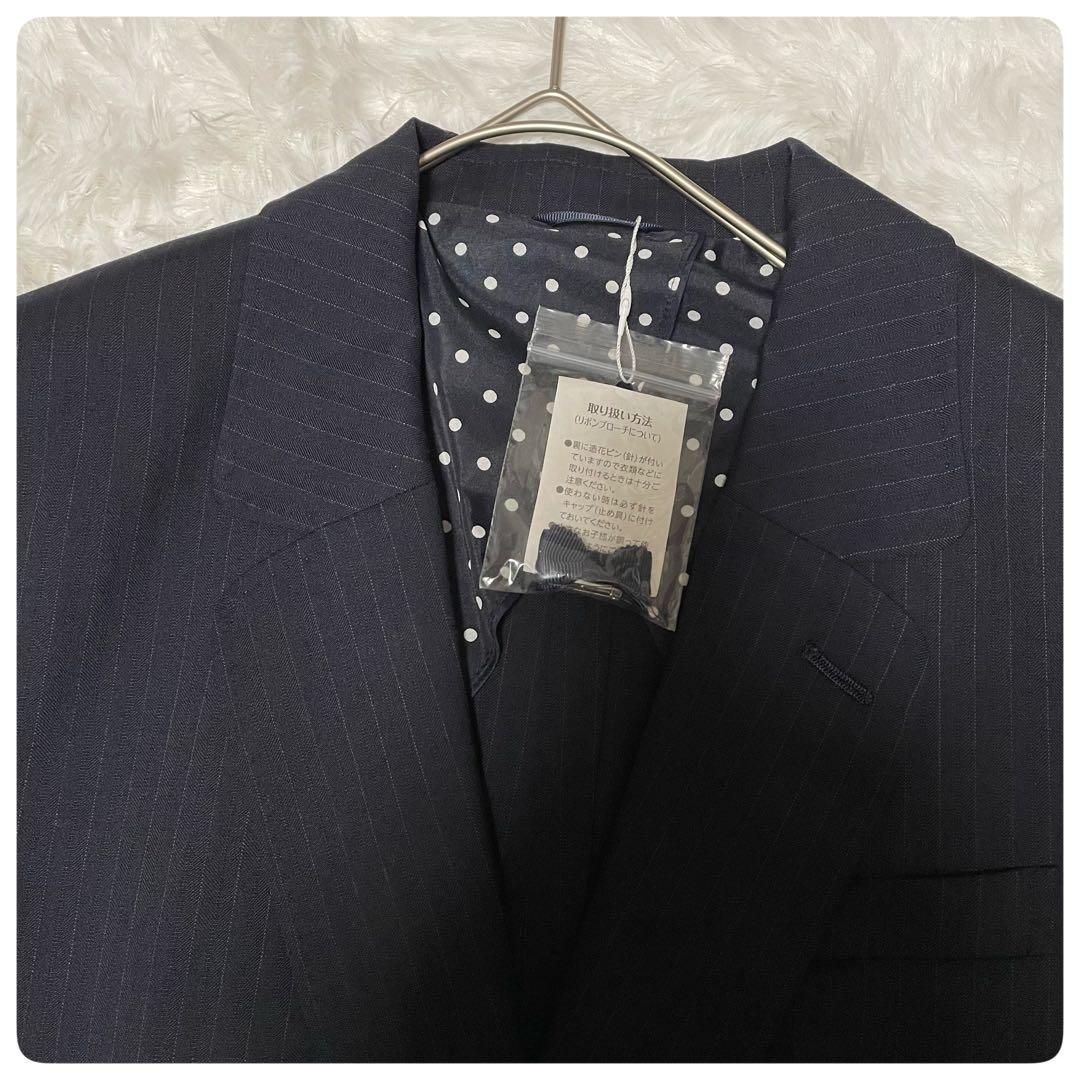 新品タグ付【n♥line 】佐々木希 セットアップ シルク混13〜15ストライプ