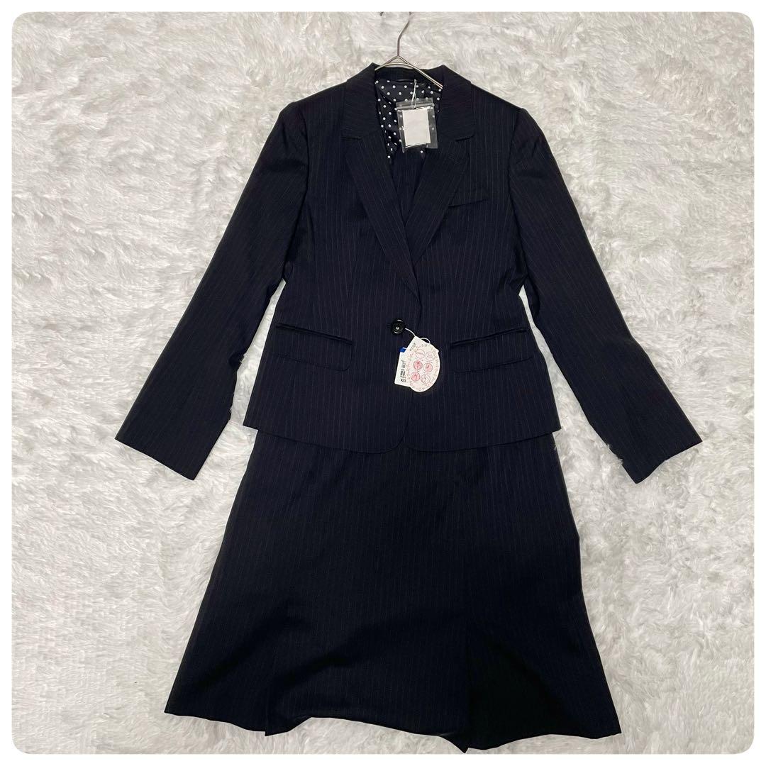 新品タグ付【n♥line 】佐々木希 セットアップ シルク混13〜15ストライプ