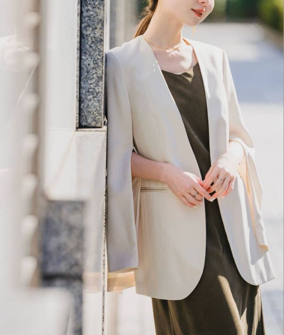 NOBLE スリーブスリットケープジャケット