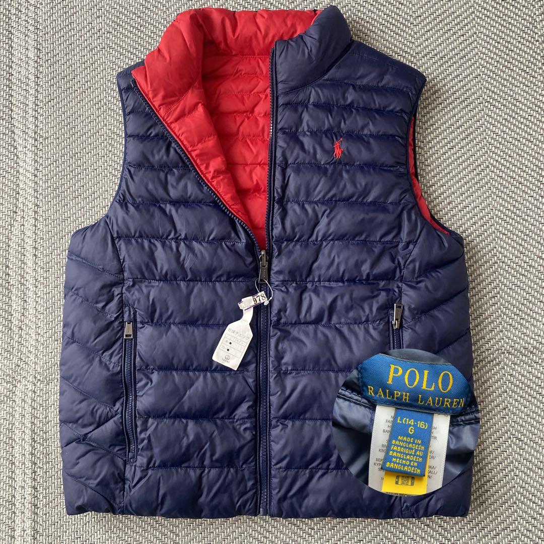 極美品✨リバーシブル✨ポロラルフローレン ベスト ポニー刺繍 紺　赤