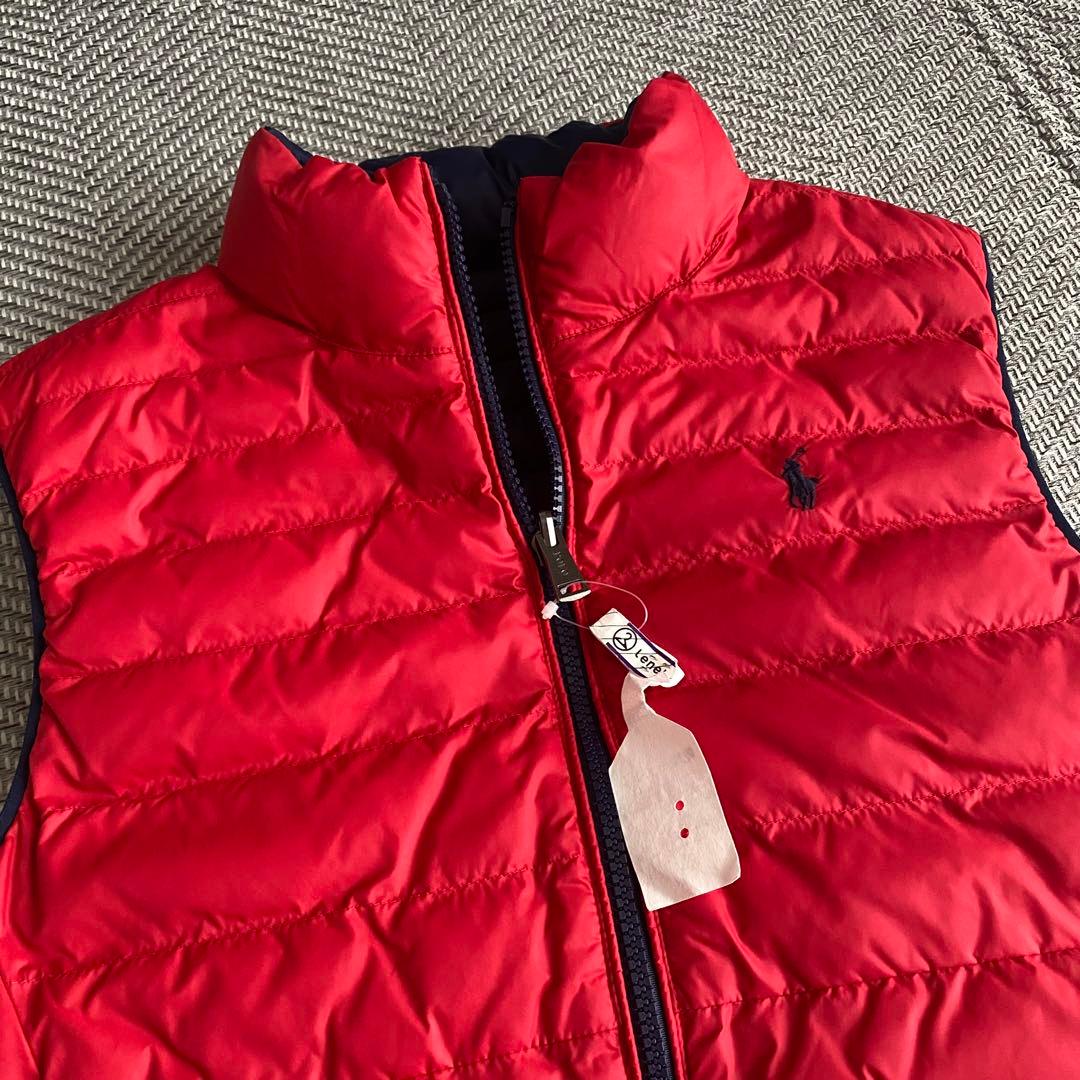 極美品✨リバーシブル✨ポロラルフローレン ベスト ポニー刺繍 紺　赤