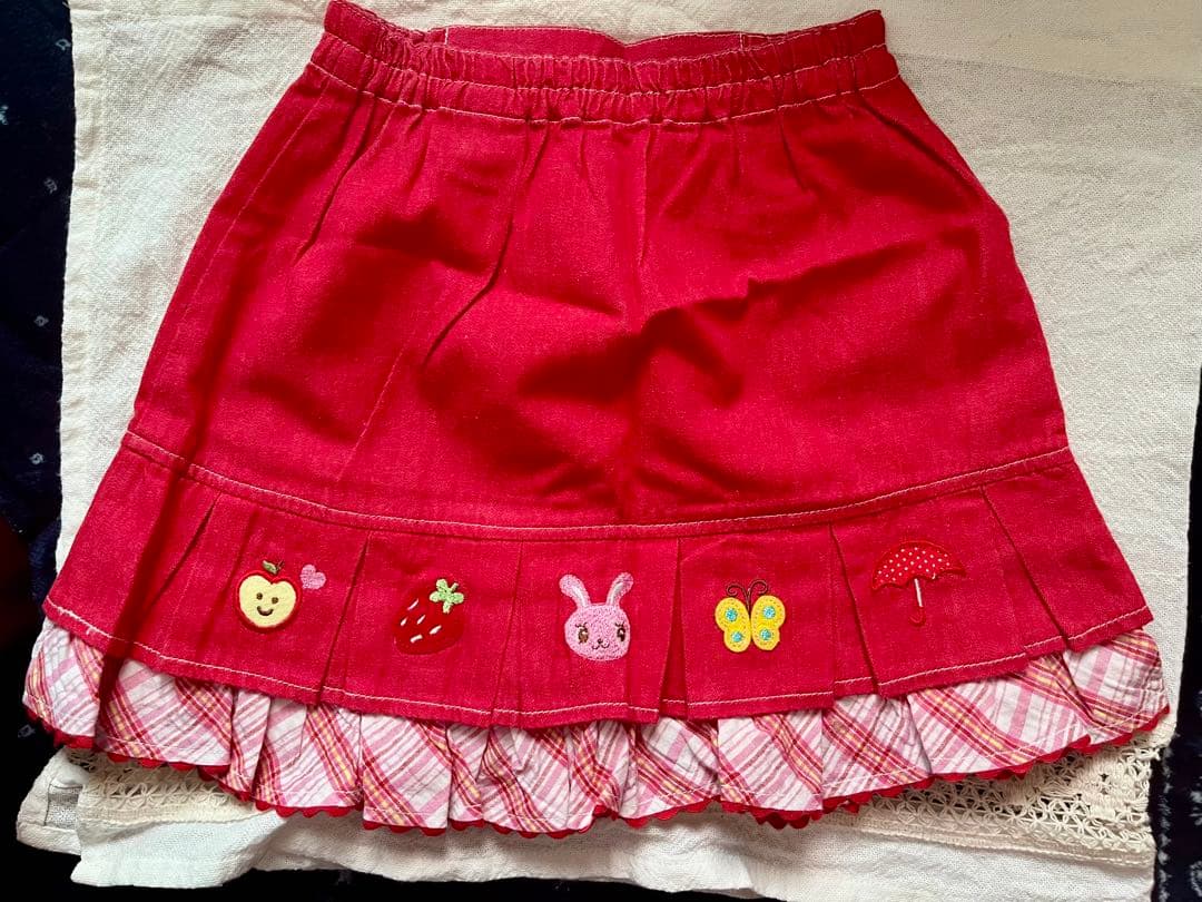 ♡メゾピアノ♡エプロン　スカート　120サイズ　平成レトロ