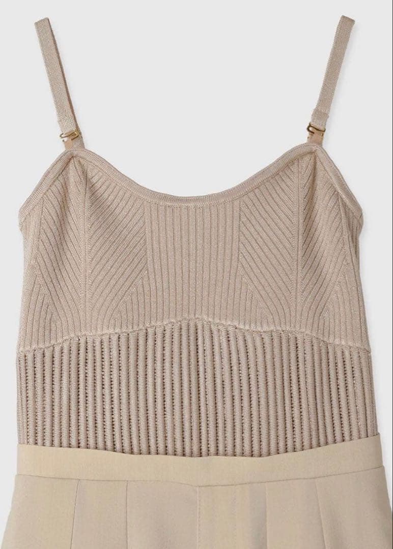 anuans ニットビスチェオールインワン M