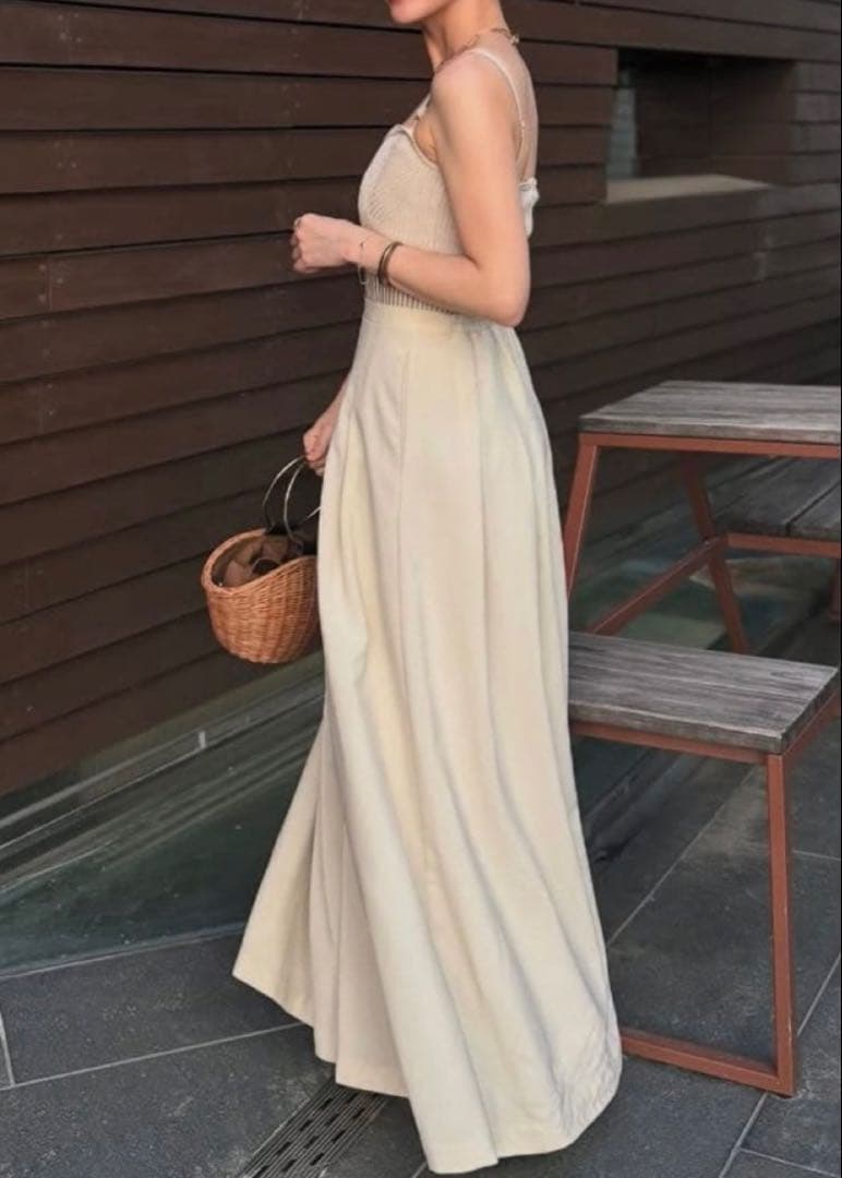 anuans ニットビスチェオールインワン M