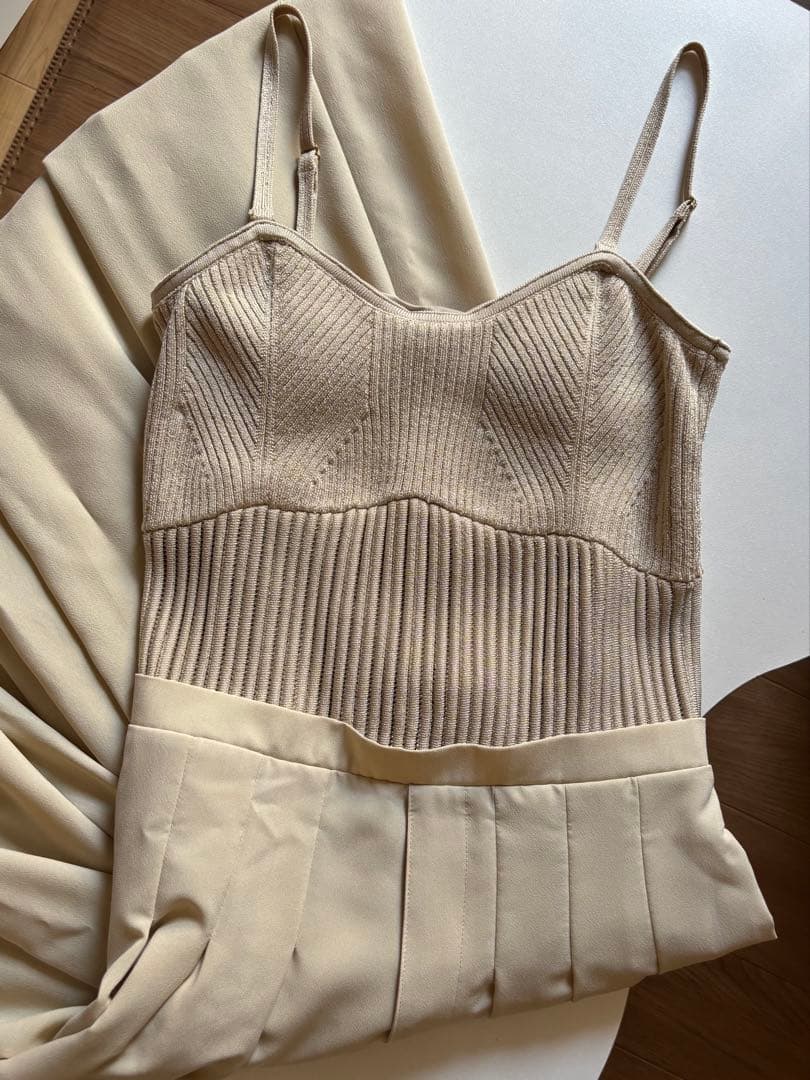 anuans ニットビスチェオールインワン M