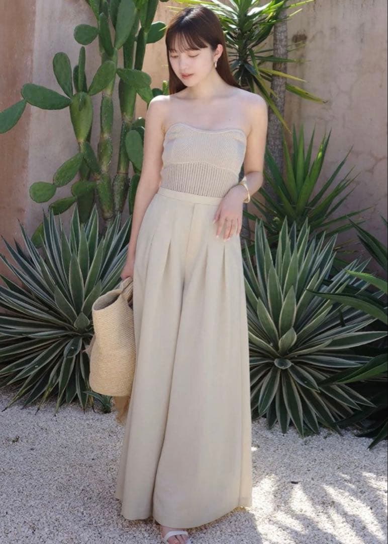 anuans ニットビスチェオールインワン M