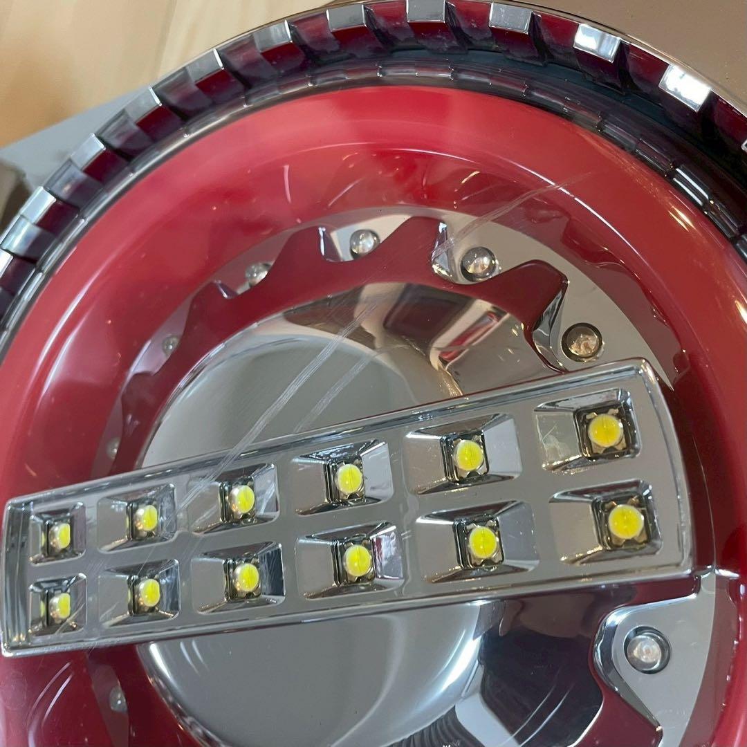 JB製丸型LEDテールランプ　左2連赤/白橙シーケンシャル日野ふそうUDデコトラ