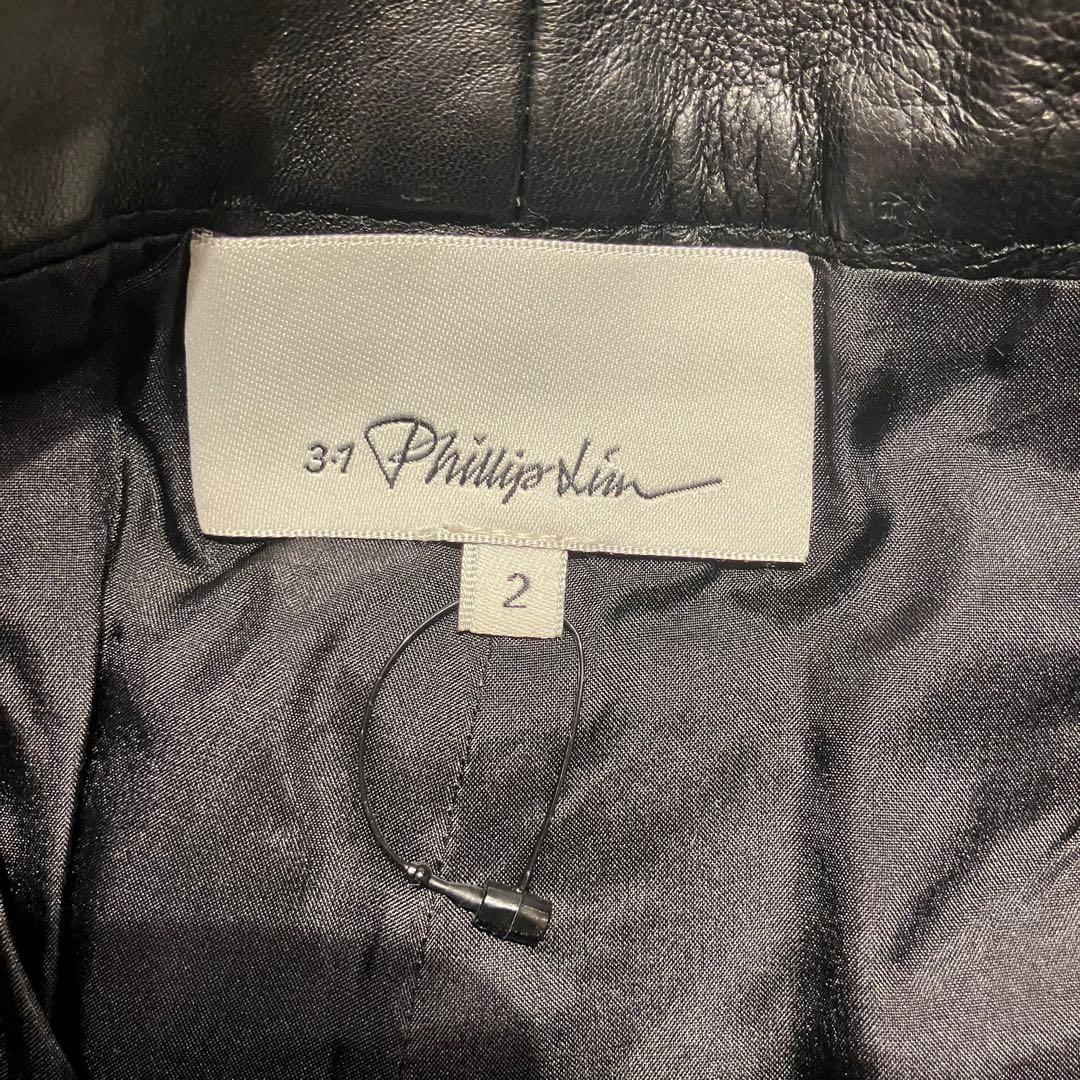 【M3】3.1 Phillip Lim ブラックレザーショートパンツ サイズ2