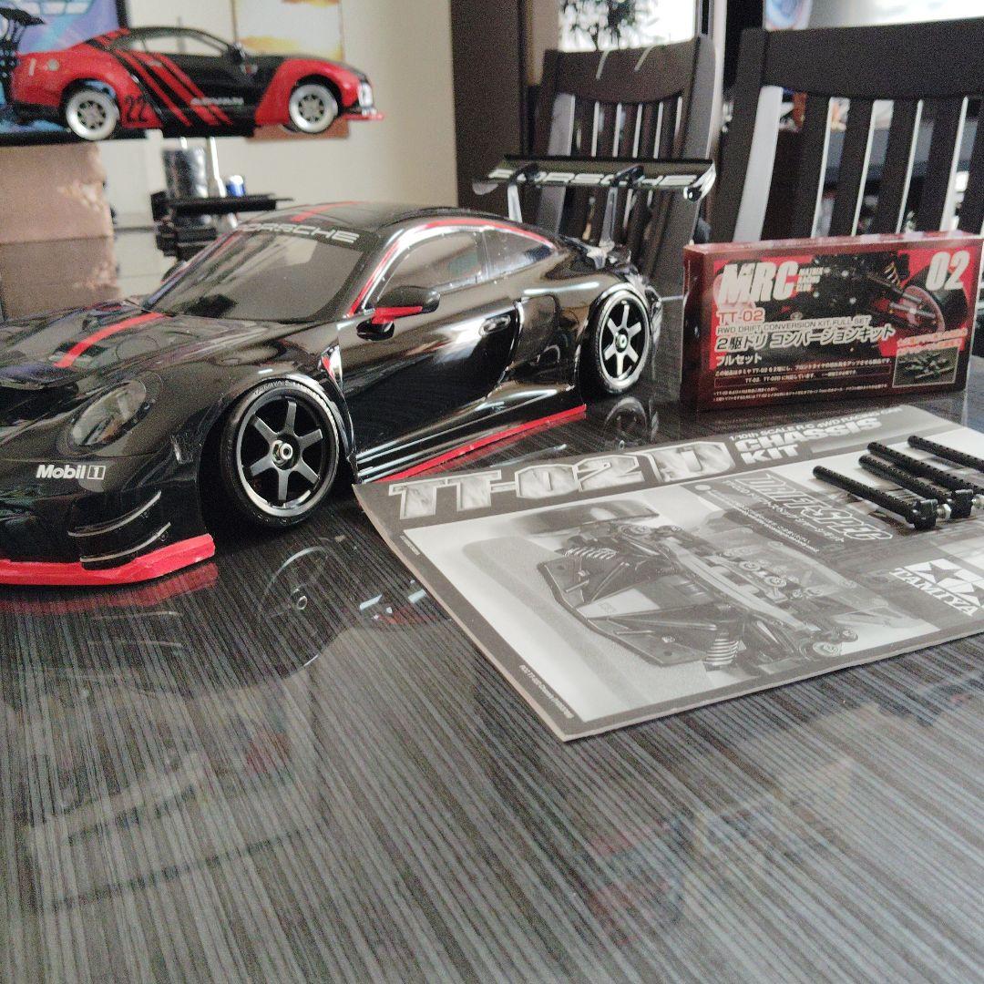 タミヤ 1/10 TT 02 D ポルシ911 GT3 R二駆ドリコンバージョン