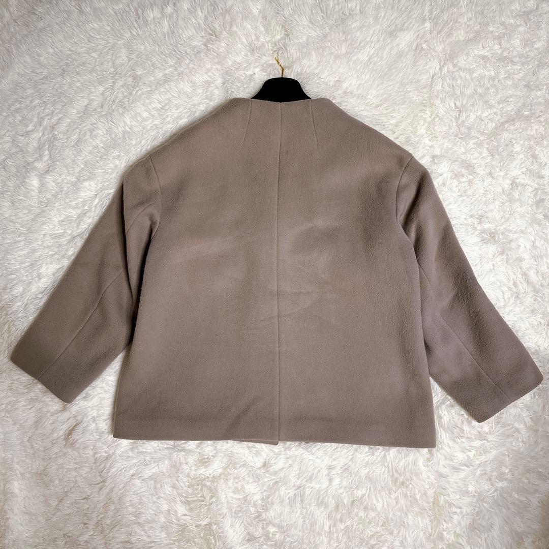 人気 イエナノーカラー ショートコート マンテコ グレージュ 近年モデル