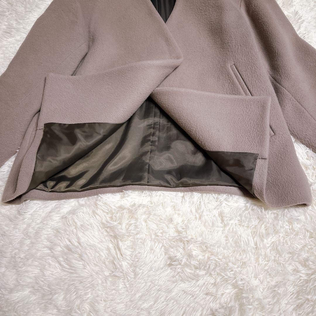 人気 イエナノーカラー ショートコート マンテコ グレージュ 近年モデル