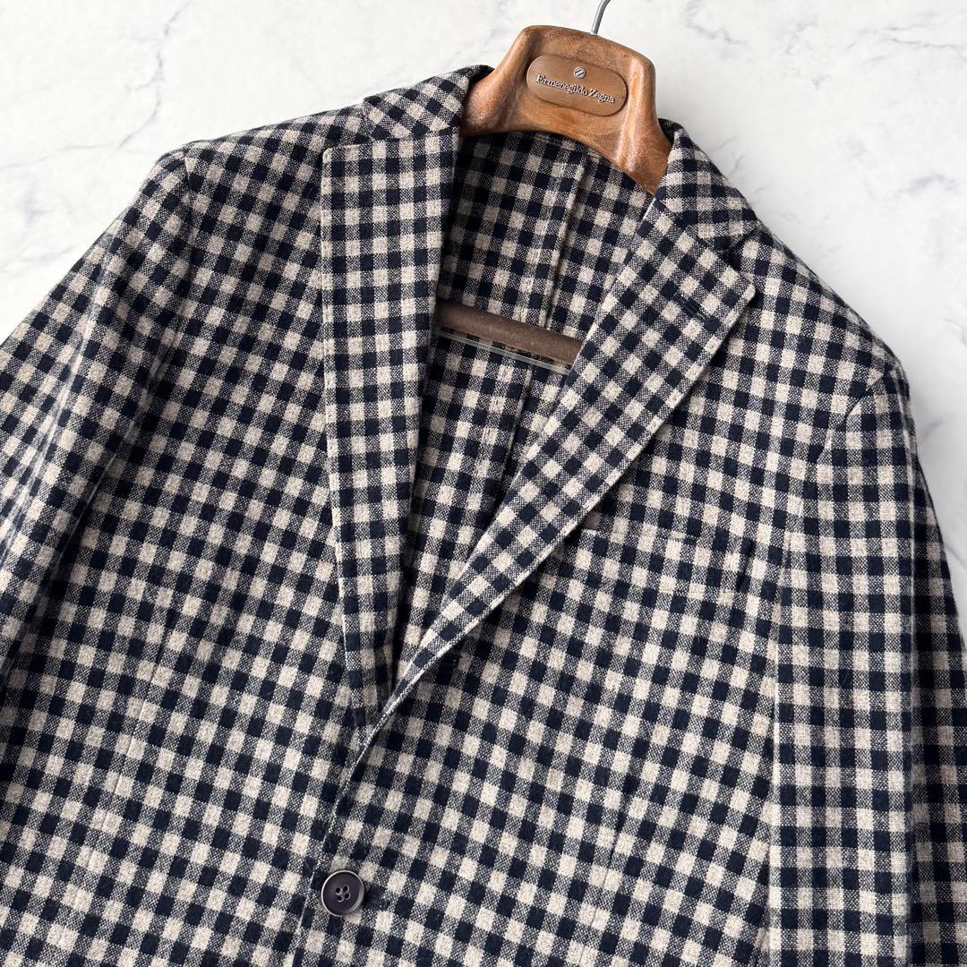 BOGLIOLI ボリオリ フランネル カシミヤ テーラード ジャケット 44