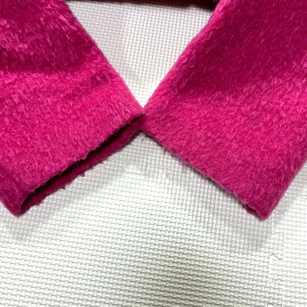 美品　アルマーニエクスチェンジ　ロングチェスターコート　ショッキングピンク　M