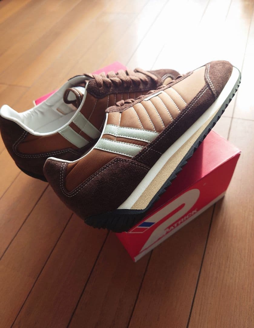 新品 パトリック 限定スニーカー 39 ブラウニー マラソン PATRICK