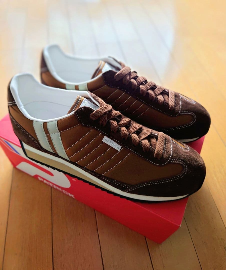 新品 パトリック 限定スニーカー 39 ブラウニー マラソン PATRICK