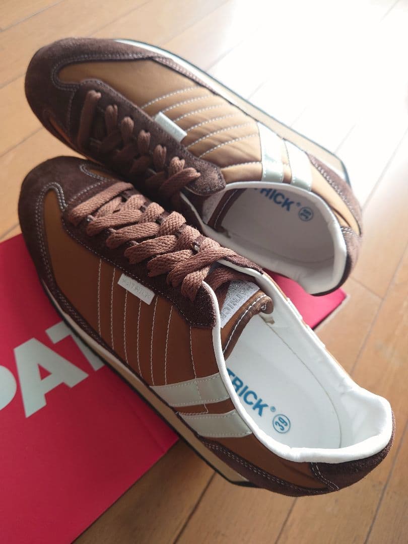 新品 パトリック 限定スニーカー 39 ブラウニー マラソン PATRICK