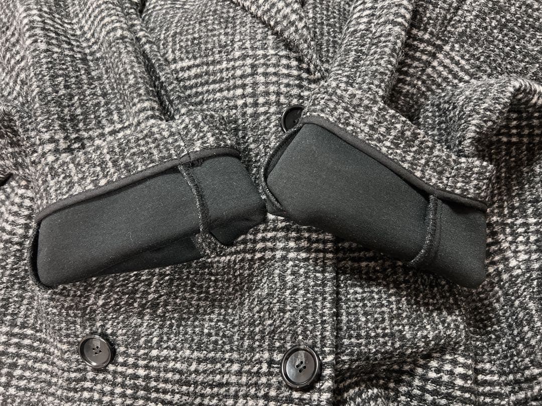 美品【24AW】Spick&Span Wスライバーチェックハーフコート 36