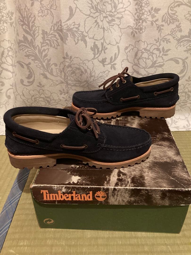 美品ティンバーランド　スリーアイクラシックラグデッキシューズモカシン3eye