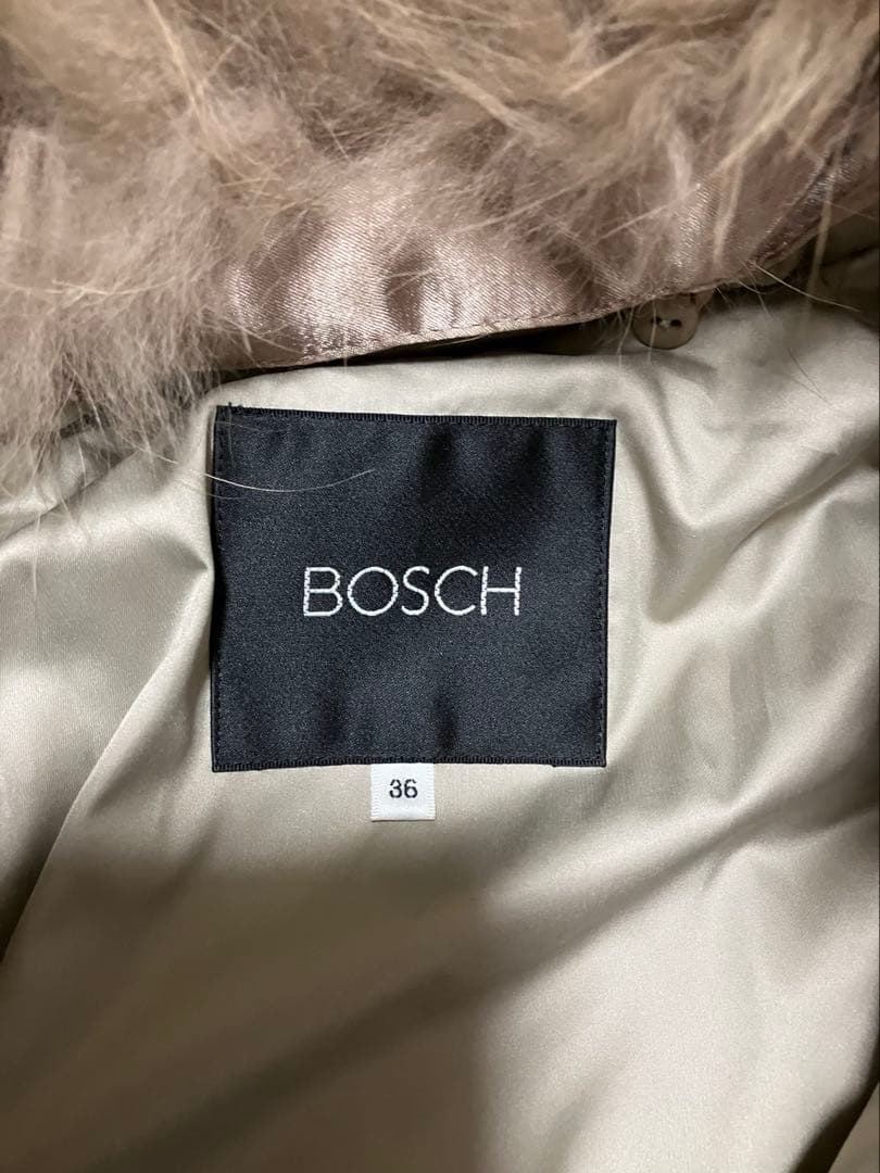 BOSCH ダウンロングコート ファー付き