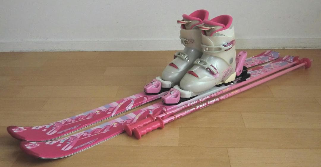 ■1月限定■送料無料■KAZAMA■子供用スキーセット■127/23■WAX済■