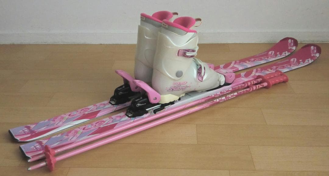 ■1月限定■送料無料■KAZAMA■子供用スキーセット■127/23■WAX済■