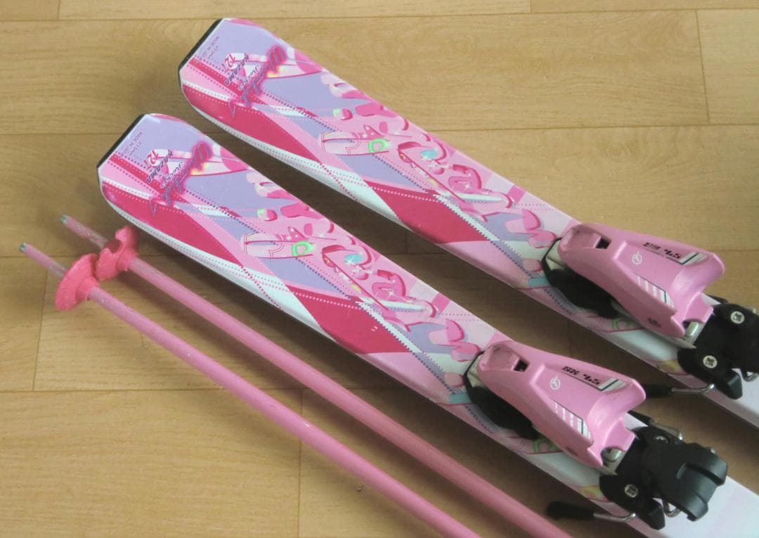 ■1月限定■送料無料■KAZAMA■子供用スキーセット■127/23■WAX済■