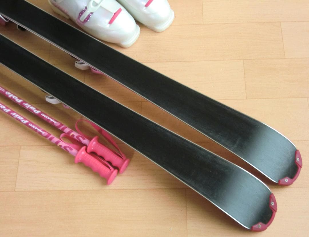 ■1月限定■送料無料■KAZAMA■子供用スキーセット■127/23■WAX済■