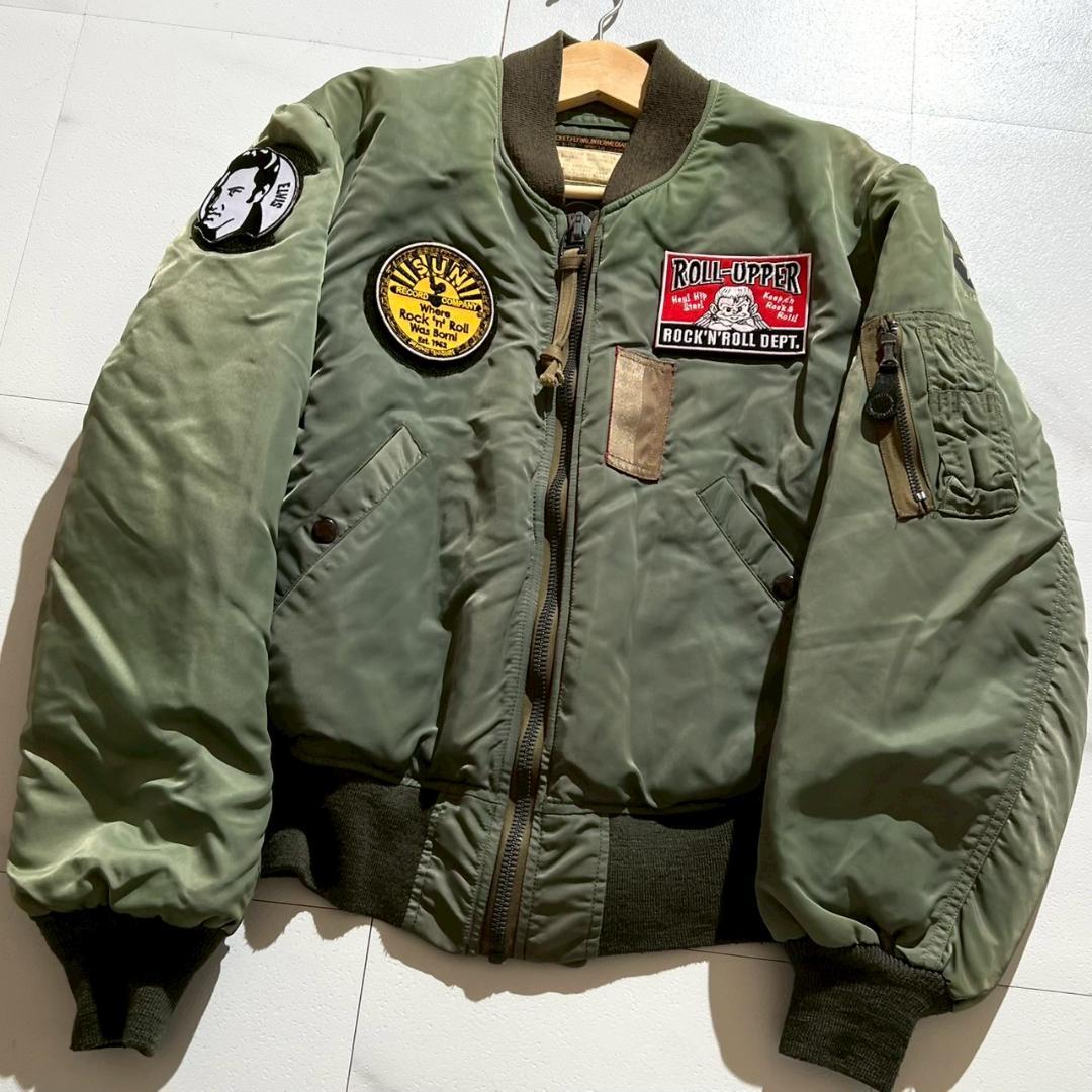 希少　初期M品番　バズリクソンズ　B-15D　MOD　ワッペンフライトジャケット