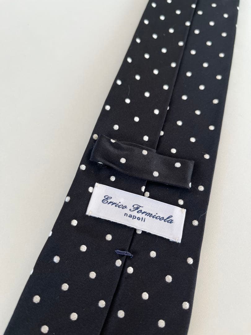 Erico Formicola ドットタイ ネイビー 極美品