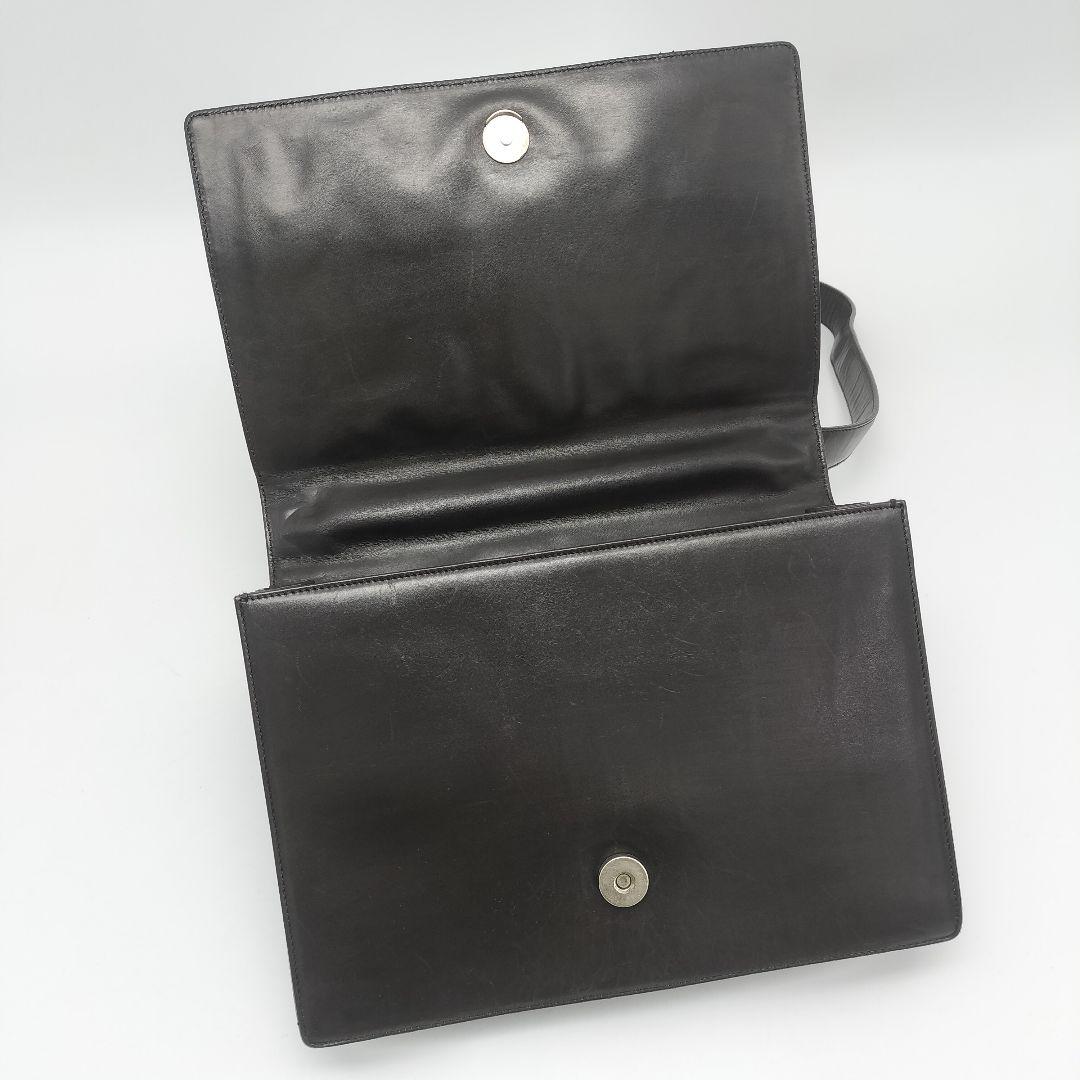 極美品✨プラダ　ショルダーバッグ　レザー　ダークブラウン