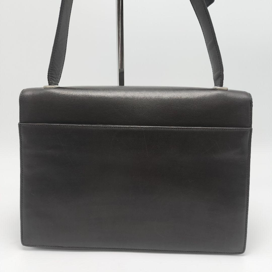 極美品✨プラダ　ショルダーバッグ　レザー　ダークブラウン