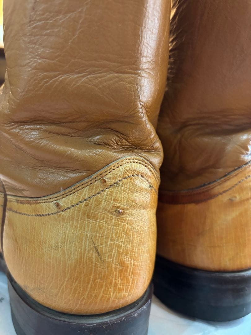 ジャスティン Justin オーストリッチ　ウエスタンブーツ　ブラウン系