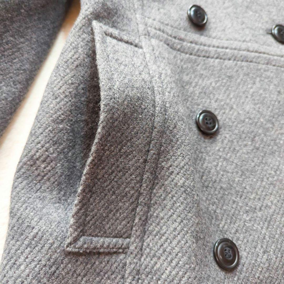 美品 KEITH グレー ダブルブレストコート ウール アンゴラ M