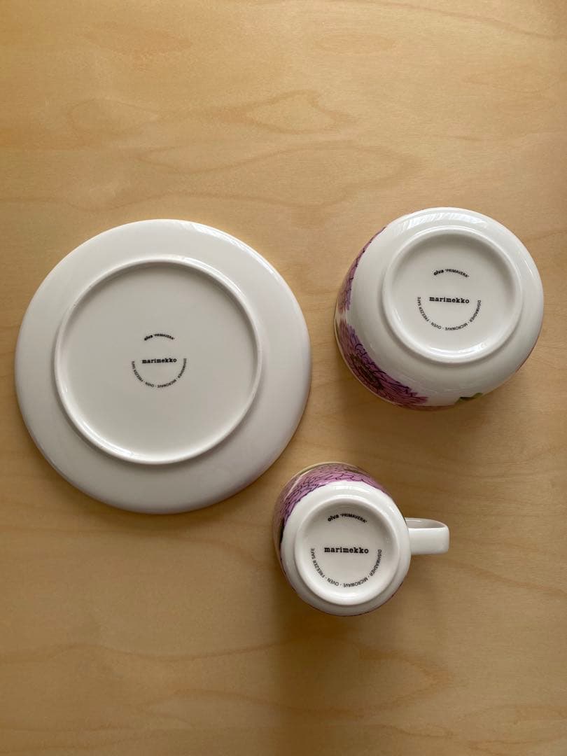 マリメッコ　プリマヴェーラ　マグカップ　ボウル & プレート　３点セット