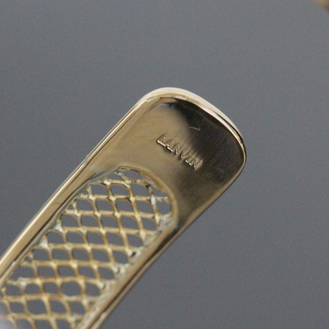 ランバン ダイヤ メッシュ バングル 17cm K18YG 8.7g 新品仕上済