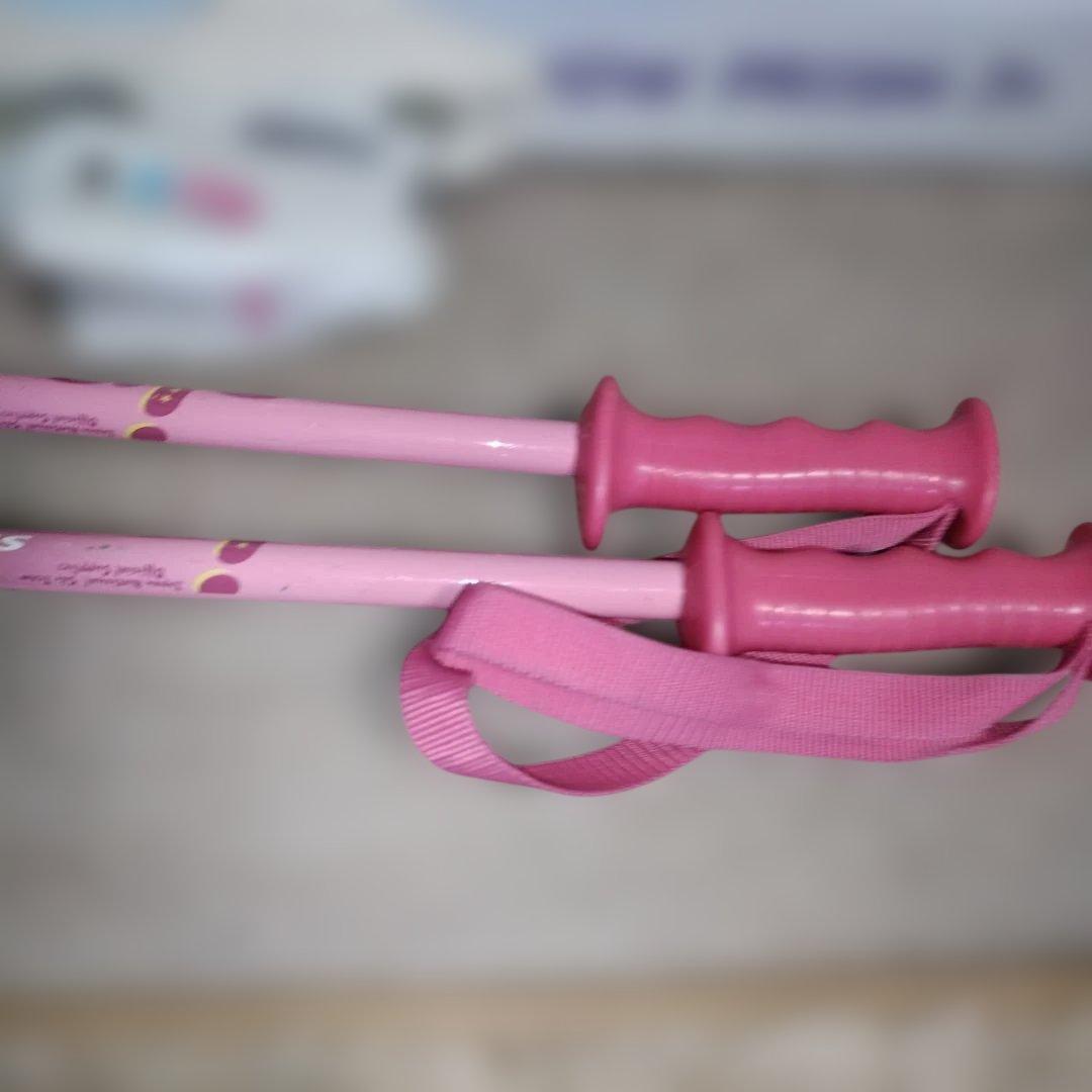 送料無料　120 スキーセット　靴2セット　ストック　女子　22　ビンディング