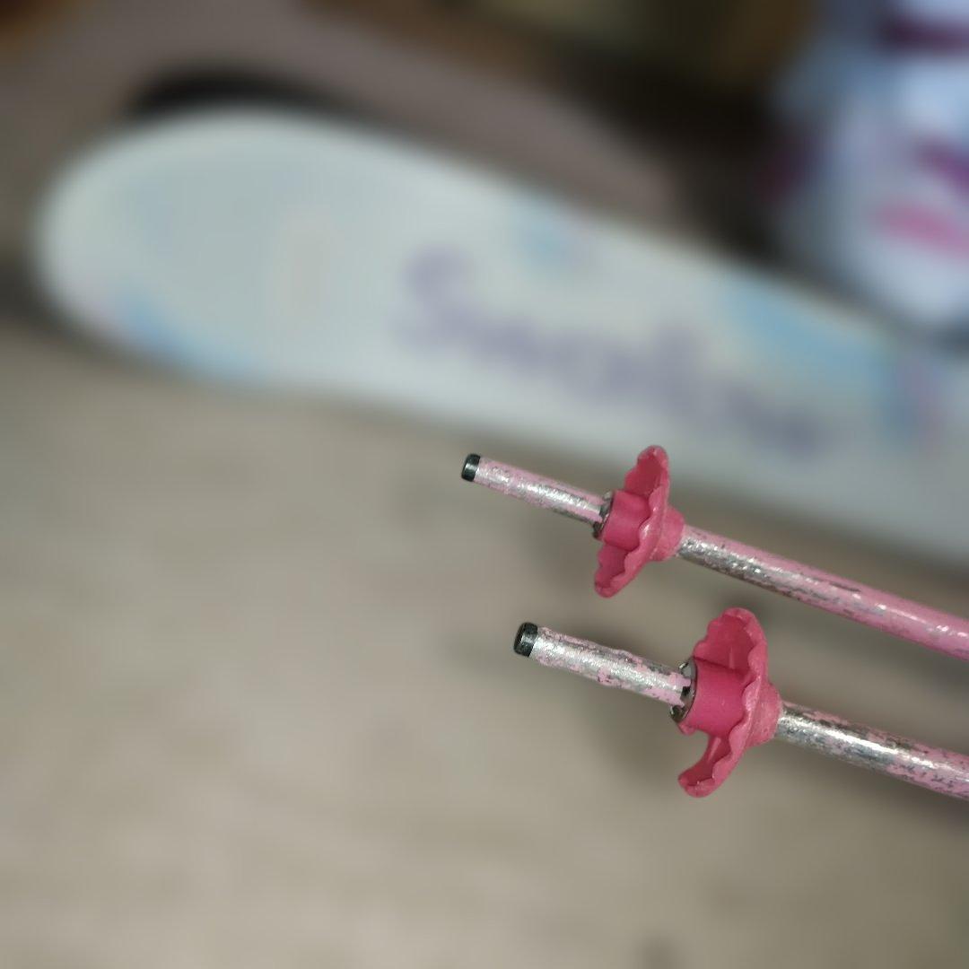 送料無料　120 スキーセット　靴2セット　ストック　女子　22　ビンディング