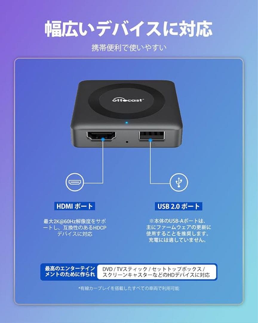 新品未使用　Ottocast car TV Mate Pro