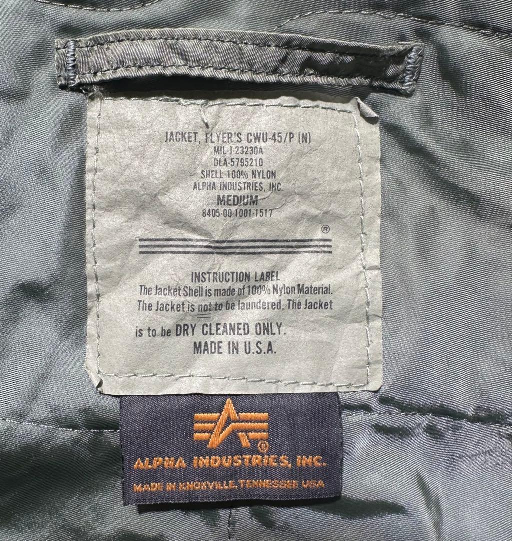ALPHA CWU-45P USA 90s フライトジャケット M
