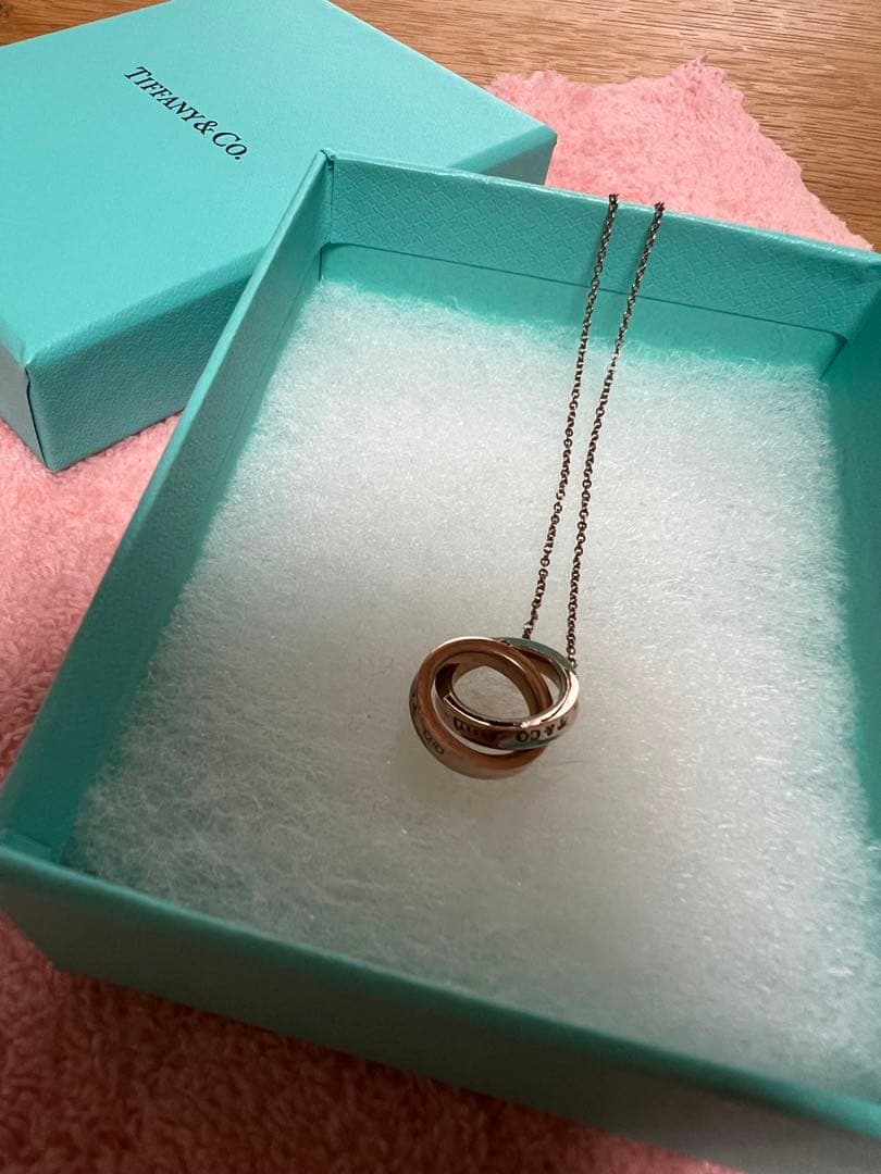 極美品レア　ティファニー 1837 インターロッキング ネックレス メタル