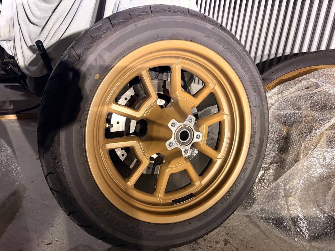 DYNA FXDLS ローライダーS/前後純正ホイール＋タイヤ(バリ山)