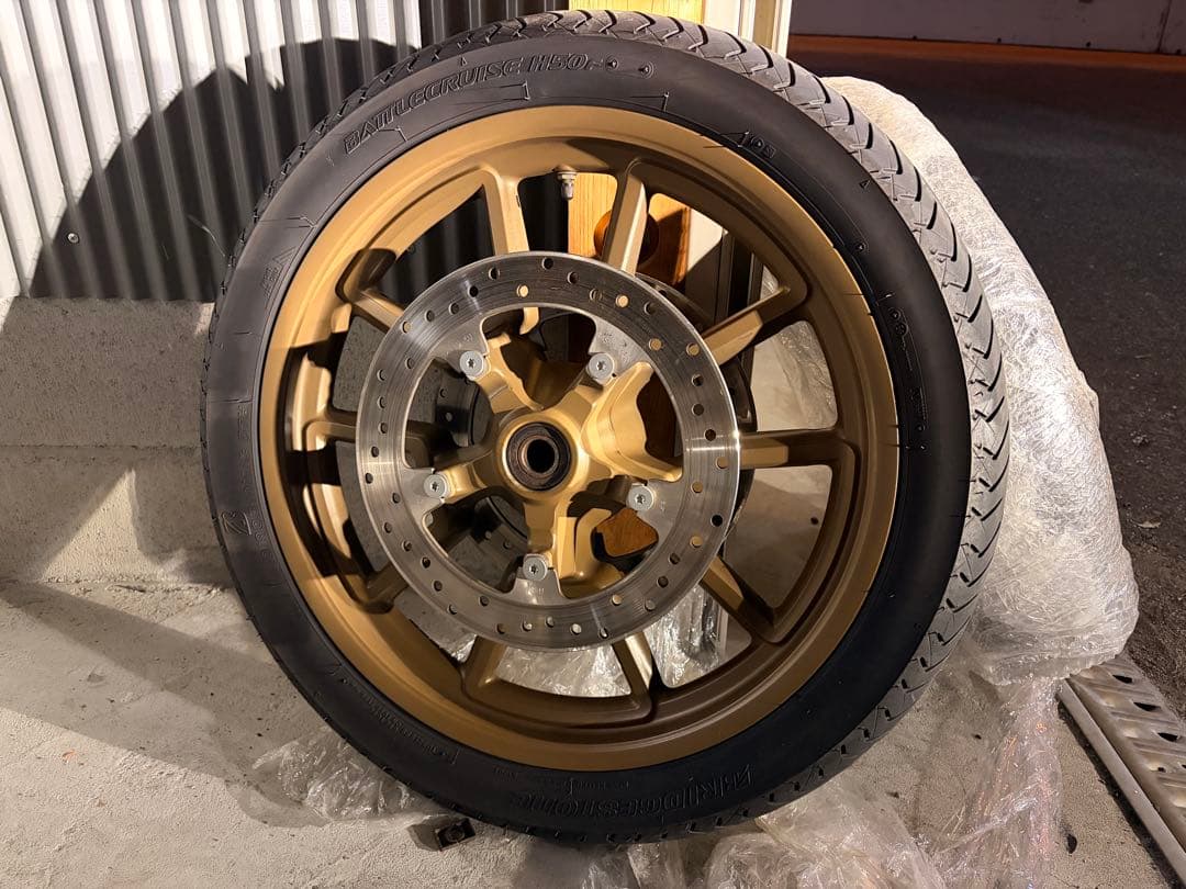 DYNA FXDLS ローライダーS/前後純正ホイール＋タイヤ(バリ山)