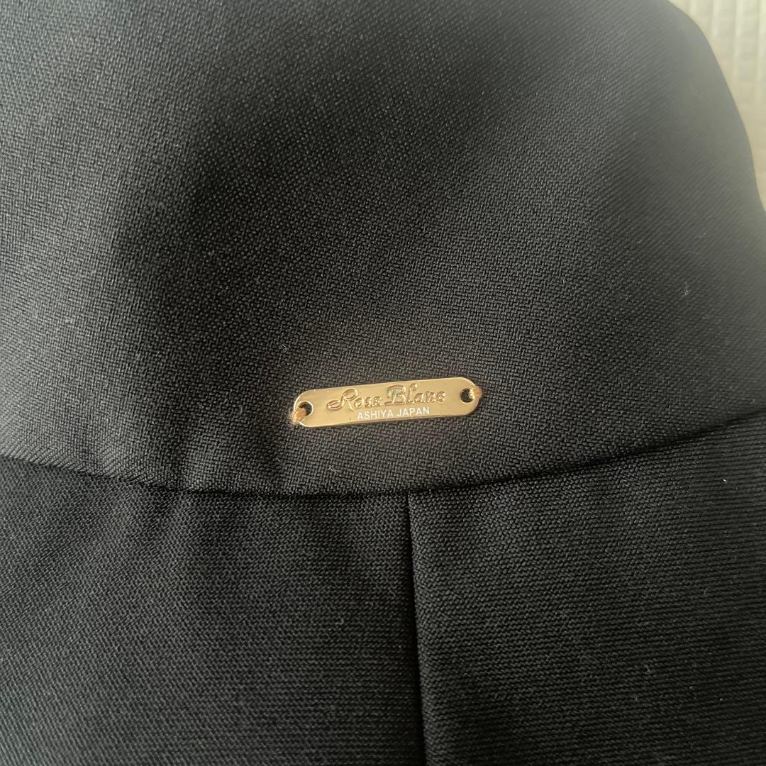 芦屋ロサブラン バケットハット つば裏遮光 つば約8cm ブラック Mサイズ