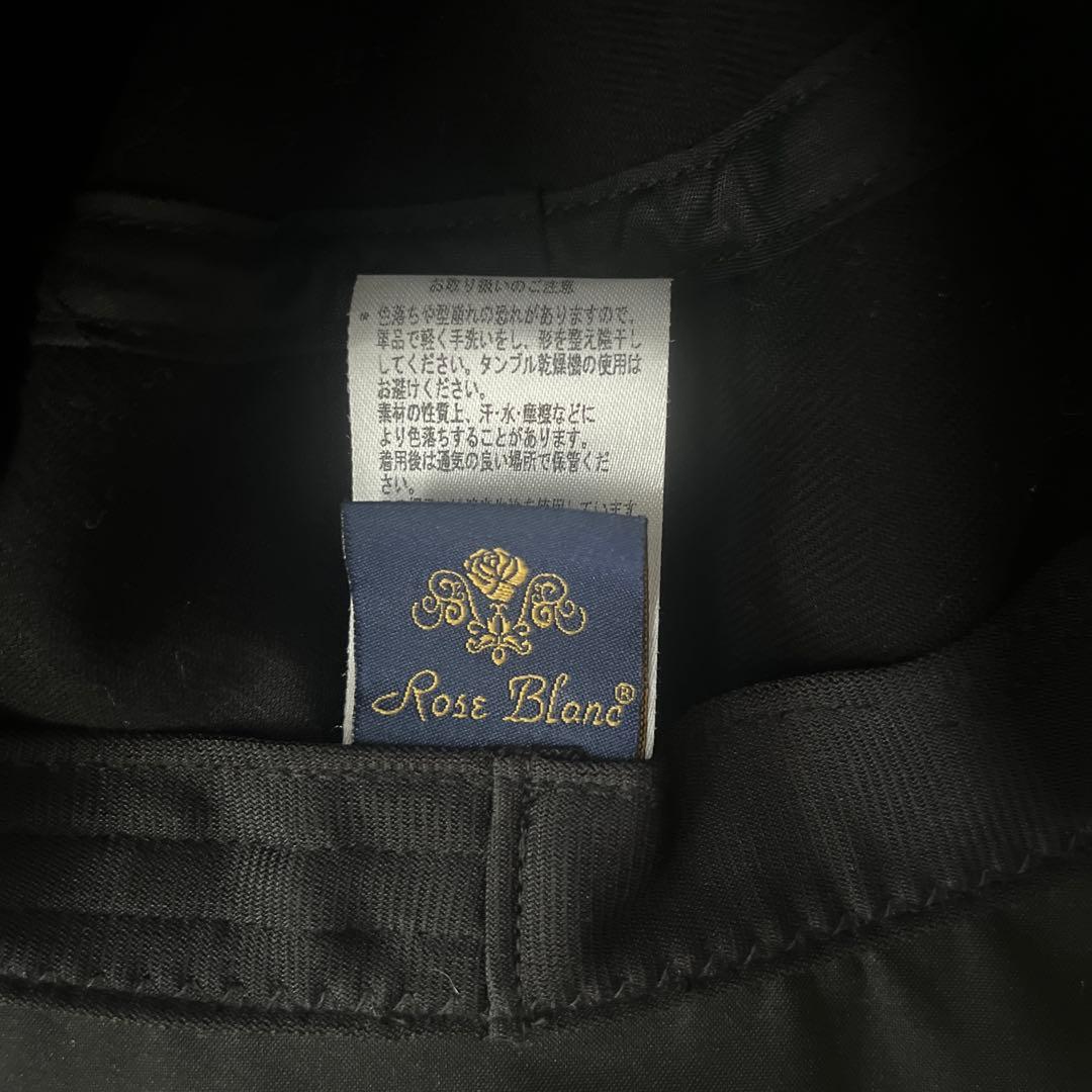 芦屋ロサブラン バケットハット つば裏遮光 つば約8cm ブラック Mサイズ